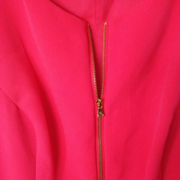Lauren Ralph Lauren Hot Pink Full Front Zip Dress - Picture 2 of 7